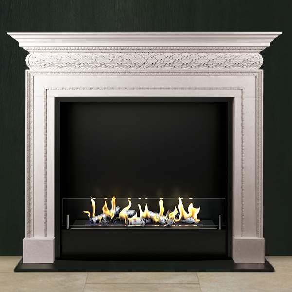 Биокамин в мраморном портале Firezo Arte